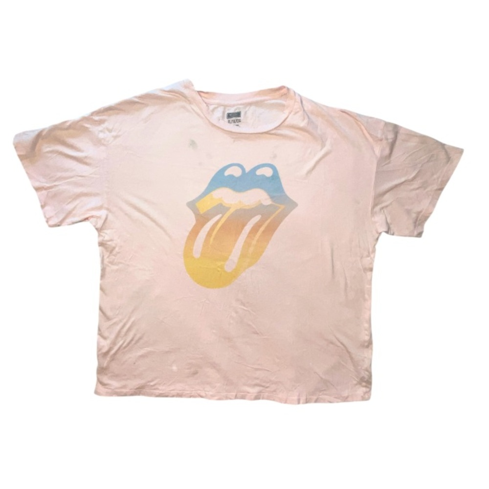 Tailgate Rolling Stones T-shirt Graphic On Front Size XL